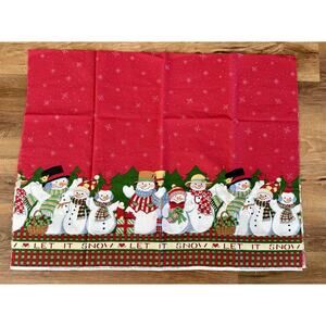 Fabric Traditions 59 " L x 38 "W, Susan Winget 1995 ‘Let It Snow’ Snowman, NEW